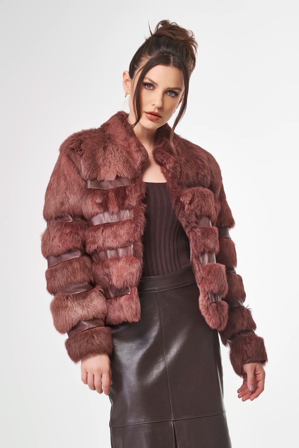 Casaco de pele de coelho Novara 2 Casaco de pele de coelho Novara 2