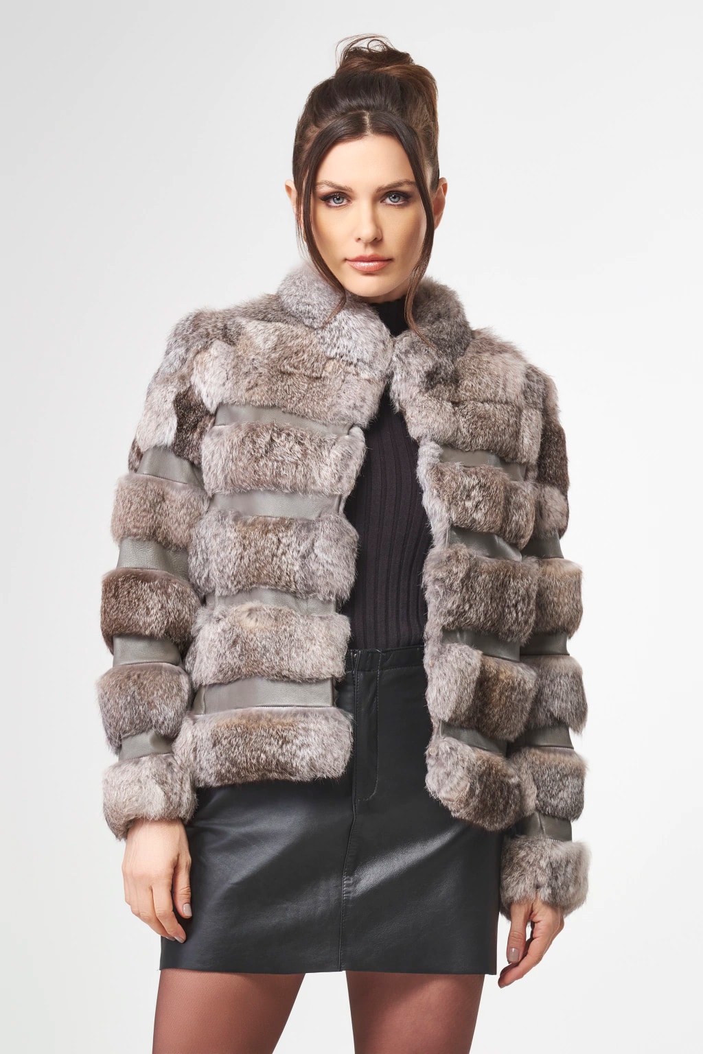 Casaco de pele de coelho Novara 4 Casaco de pele de coelho Novara 4