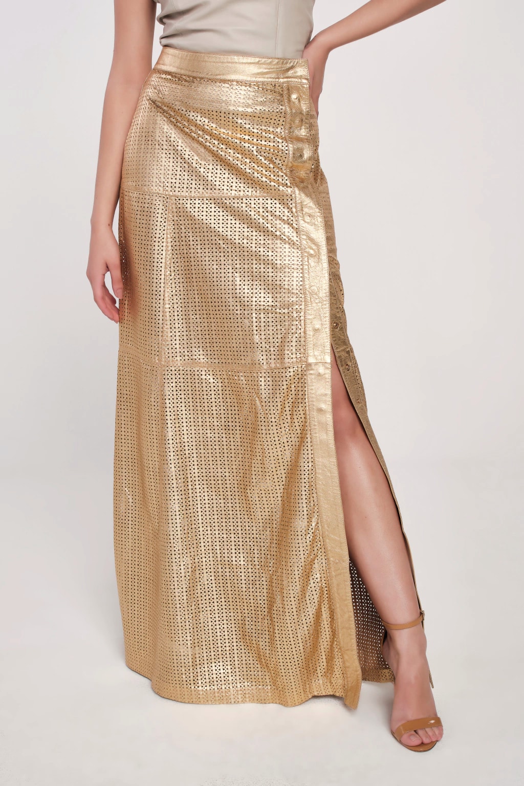 Saia Longa com fenda 1 Saia Longa com fenda 1