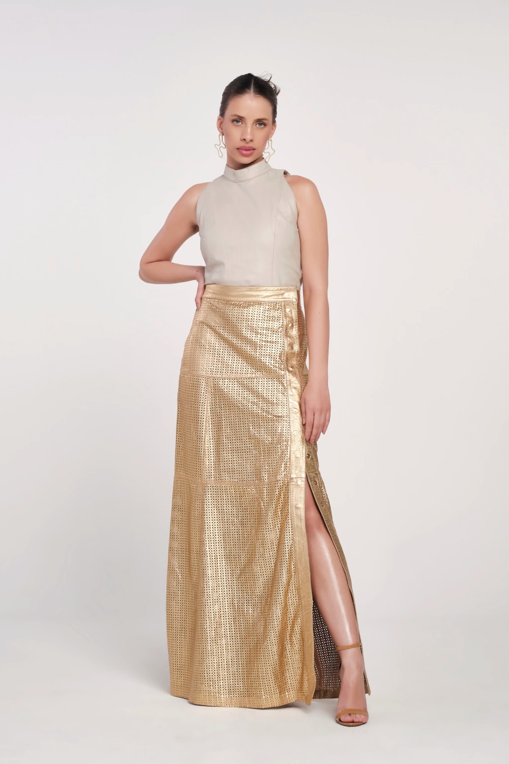 Saia Longa com fenda 3 Saia Longa com fenda 3